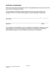 Application for Motor Common Carrier of Persons in Scheduled Route Service - Pennsylvania, Page 6