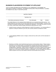 Application for Motor Common Carrier of Persons in Scheduled Route Service - Pennsylvania, Page 7