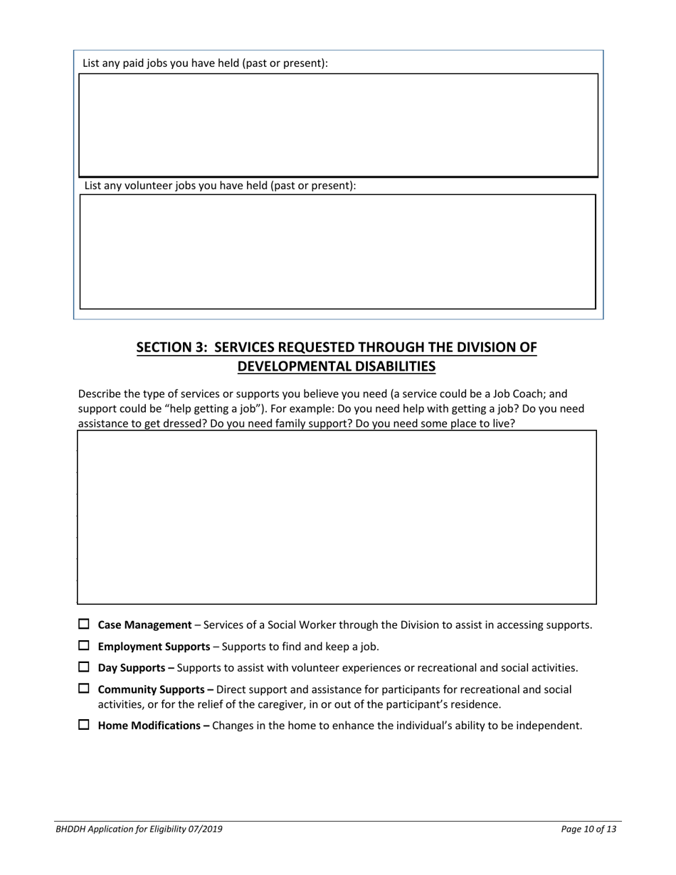 Application for Services - Rhode Island, Page 10