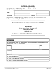 Application for Services - Rhode Island, Page 13