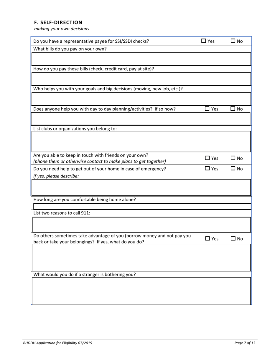 Application for Services - Rhode Island, Page 7