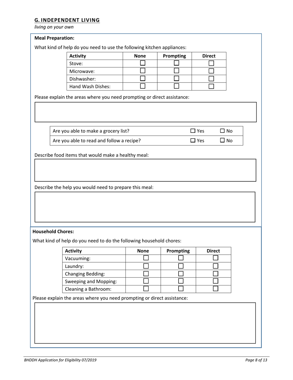 Application for Services - Rhode Island, Page 8