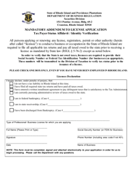 Professional Solicitor Application - Rhode Island, Page 2