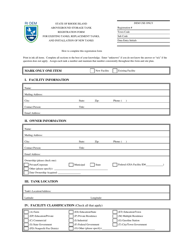Aboveground Storage Tank Registration Form - Rhode Island, Page 2