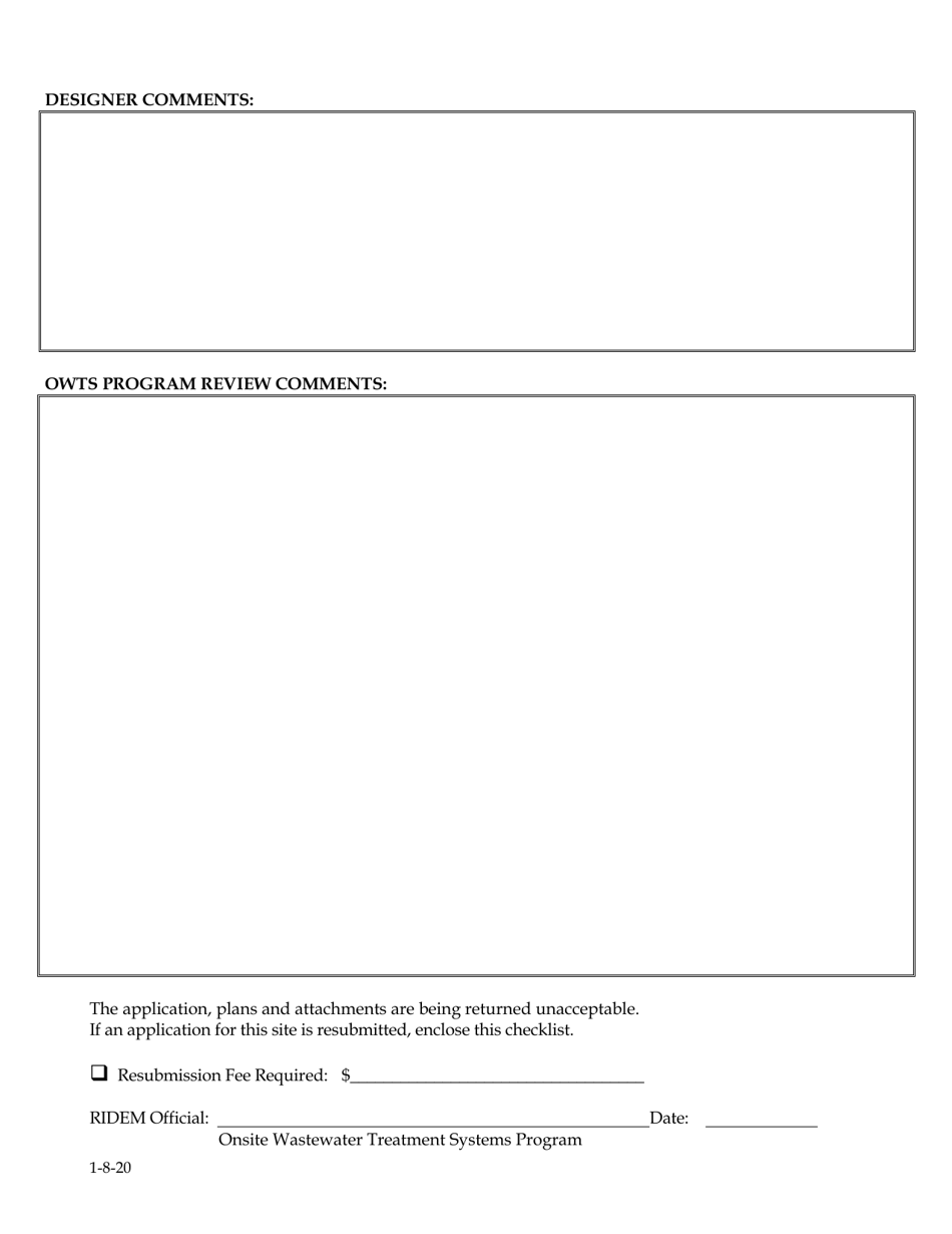 Construction Permit Application Submission Checklist - Rhode Island, Page 2