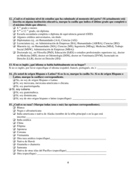 Formulario De Informacion De La Madre Para El Certificado De Nacimiento Del Nino(A) - Rhode Island (Spanish), Page 4