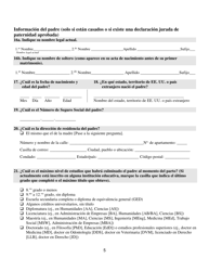 Formulario De Informacion De La Madre Para El Certificado De Nacimiento Del Nino(A) - Rhode Island (Spanish), Page 5