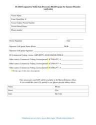 Cooperative Multi-State Possession Pilot Program for Summer Flounder Application - Rhode Island, Page 2