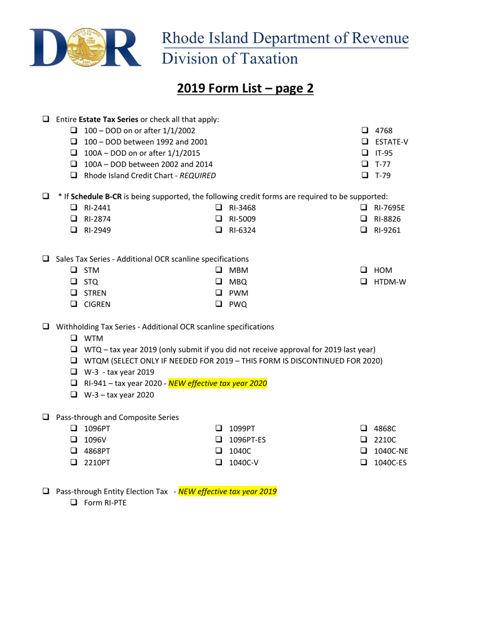 Substitute Vendor Registration Form - Rhode Island, Page 4