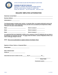 Annex Application for Motor Vehicle Dealer&#039;s License - Rhode Island, Page 6