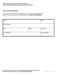 Form 665 Application for the Registration of a Service Mark - Rhode Island, Page 5