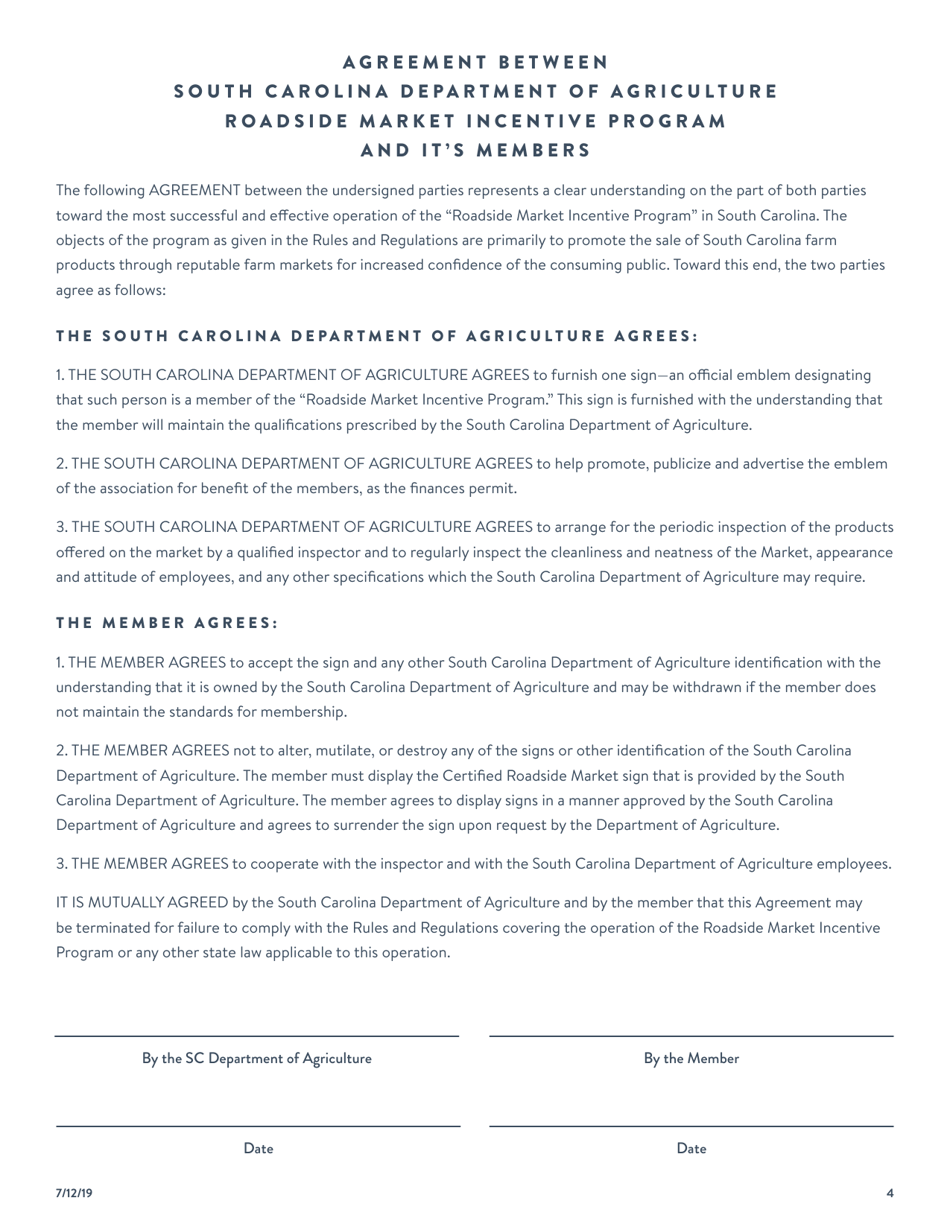 Certified Roadside Market Application - South Carolina, Page 4