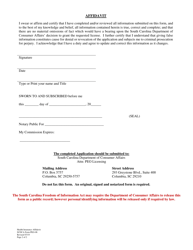 SCDCA Form PEO-08 Health Insurance Affidavit of Insurance - South Carolina, Page 2