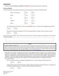 SCDCA Form PEO-04A Professional Employer Organization Initial License Application - South Carolina, Page 7