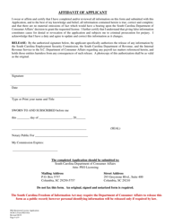 SCDCA Form PEO-04A Professional Employer Organization Initial License Application - South Carolina, Page 9