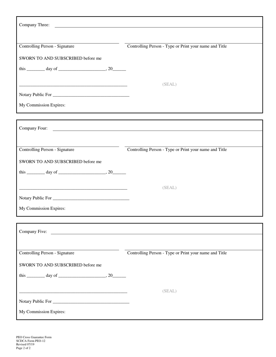 SCDCA Form PEO-12 - Fill Out, Sign Online and Download Fillable PDF ...