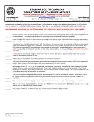 Document preview: Preneed Funeral Contracts - Compliance Review Checklist - South Carolina