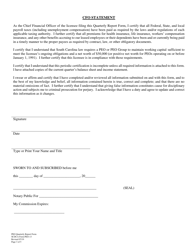 SCDCA Form PEO-13 Quarterly Report Form - South Carolina, Page 3