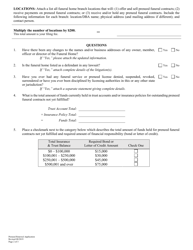 Preneed Funeral Contract Provider Renewal Application - South Carolina, Page 2