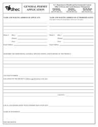 DHEC Form 3903 General Permit Application - South Carolina, Page 4