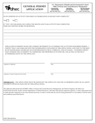 DHEC Form 3903 General Permit Application - South Carolina, Page 5