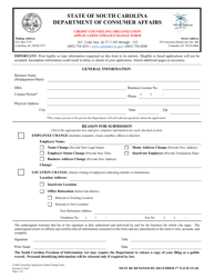 Document preview: Credit Counseling Organization Application Update/Change Form - South Carolina