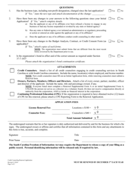 Credit Counseling Organization Renewal Application - South Carolina, Page 2