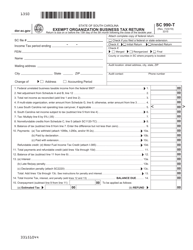 Form SC990-T Exempt Organization Business Tax Return - South Carolina