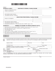Form SC990-T Exempt Organization Business Tax Return - South Carolina, Page 2