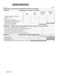 Form SC1101 B Bank Tax Return - South Carolina, Page 3