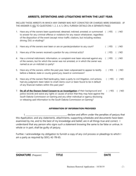 Business License Renewal Application - South Dakota, Page 2