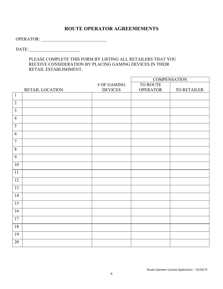 South Dakota Route Operator License Application - Fill Out, Sign Online ...