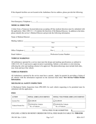 Form PH-3987 Initial Ambulance Service License Application - Tennessee, Page 3