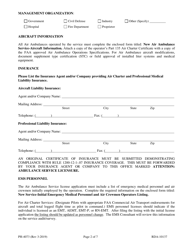 Form PH-4073 Initial Air Ambulance Service License Application - Tennessee, Page 2