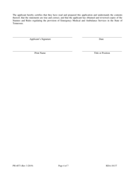 Form PH-4073 Initial Air Ambulance Service License Application - Tennessee, Page 4