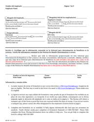 Form LB-1095 Petition for Benefit Determination - Tennessee (English/Spanish), Page 7