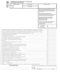 Form PRV401 Litigation Tax Return - Tennessee