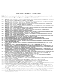 Form PRV401 Litigation Tax Return - Tennessee, Page 2