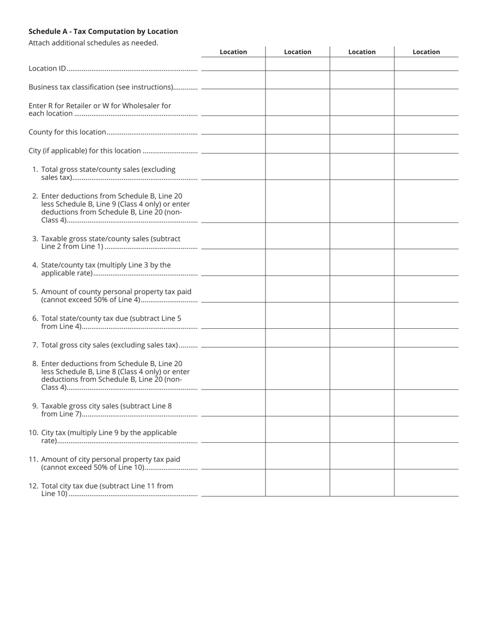 Form BUS428 (RV-R00107) Business Tax Return - Tennessee, Page 2