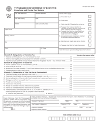 Document preview: Form FAE170 (RV-R0011001) Franchise and Excise Tax Return - Tennessee