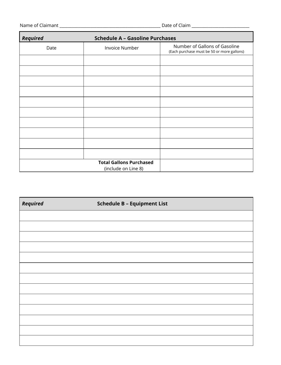 Form PET353 (RV-R0008301) Agricultural Purposes Claim for Refund - Tennessee, Page 2