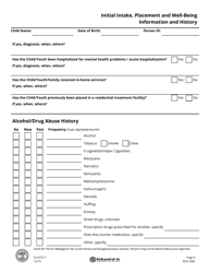 Form CS-0727-1 Child/Youth Placement and Well-Being Information - Tennessee, Page 6