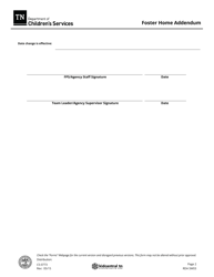 Form CS-0773 Foster Home Addendum - Tennessee, Page 2