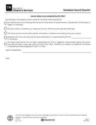Form CS-0741 Database Search Results - Tennessee, Page 2