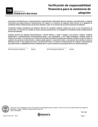 Formulario CS-0017 Verificacion De Responsabilidad Financiera Para La Asistencia De Adopcion - Tennessee (Spanish), Page 2