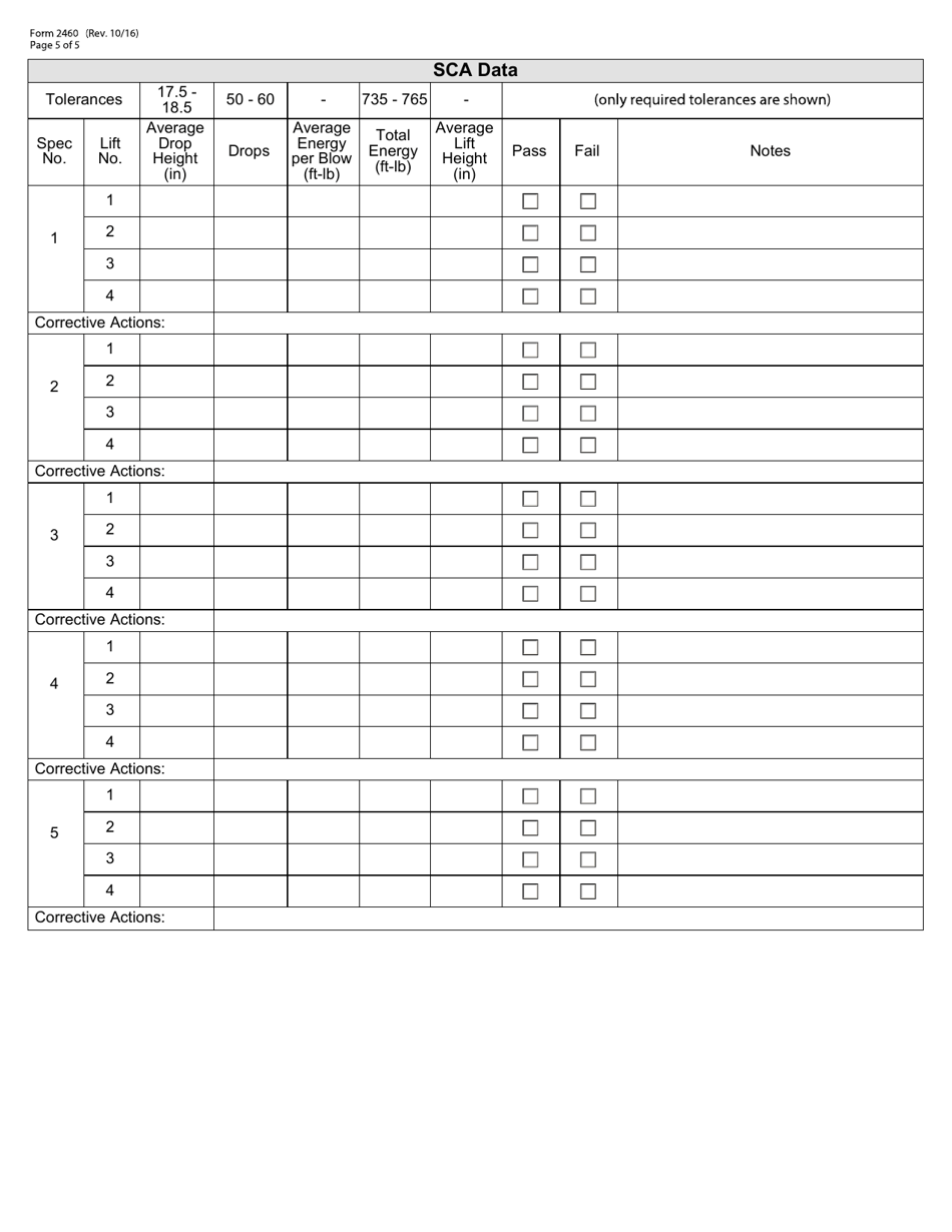 Form 2460 Soil Compactor Adjustment and Soil Compactor Analyzer Report (Tex-113-e / Tex-114-e) - Texas, Page 5