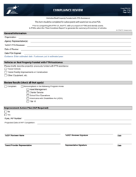 Form PTN-137 Compliance Review Form - Texas