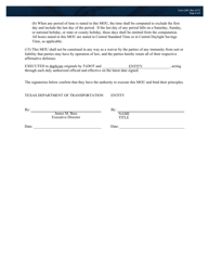 Form 2395 Memorandum of Understanding Regarding the Adoption of the Texas Department of Transportation&#039;s Federally-Approved Disadvantaged Business - Texas, Page 6