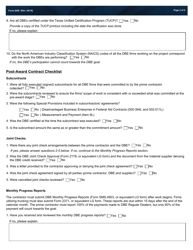 Form 2658 Local Government (Lg) Project Disadvantaged Business Enterprise (Dbe) Compliance Monitoring Checklist - Texas, Page 2