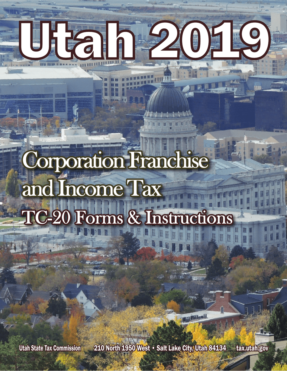 Instructions for Form TC-20 Utah Corporation Franchise and Income Tax Return - Utah, Page 1